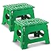 Folding Step Stool - Lightweight, Ultra-Sturdy, Portable & Multi-Functional â€“ Ideal for Adults, Kids, and Seniors â€“ Non-Slip Grip, Easy Storage, and High Weight Capacity. (Green | 2-Pack)