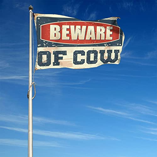 Drapeau Beware Of Cow COTECI pour décorer un bar de taille 152x244 - 4