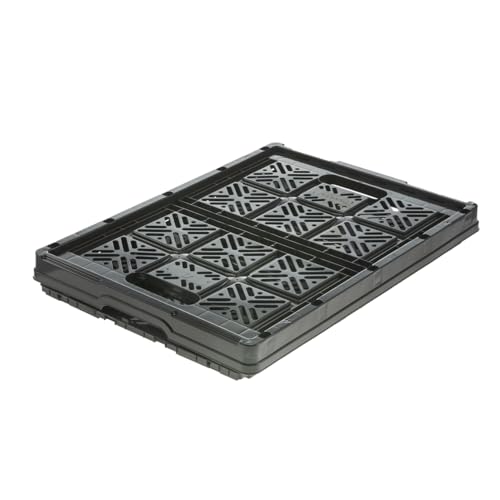 keeeper Stabile Klappbox Ida, Stabiler Kunststoff (PP), 32 l, 48 x 35 x 23 cm, Ida, Schwarz