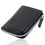 [GRAV] (雑誌掲載品) 【ミニマリスト推奨】小銭入れ メンズ コインケース カードケース 本革 レザー 小さい 財布 コンパクトモデル (ブラック×ブラック（シルバーファスナー）)