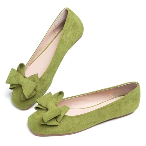 Image of Dear Time Women's Flats Shoes Bowknot Dressy Ballets Loafers Wedding Business Casual Walking Shoes