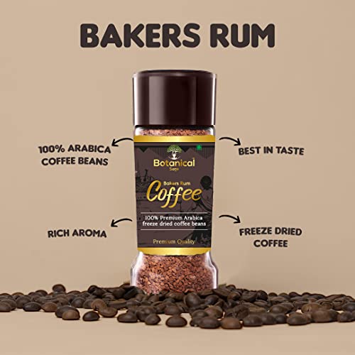 Image of Botanical sage- Bakers Rum instant coffee | 100% Arabica freeze dried | Flavored coffee | 100g