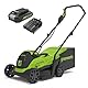 Greenworks 24V Kabelloser Akku Rasenmäher mit bürstenlosem Motor für kleinere Flächen bis zu 140 m², 33 cm Schnittbreite, 30-Liter-Sack PLUS 24V Akku & Ladegerät, 3 Jahre Garantie-GD24LM33K2