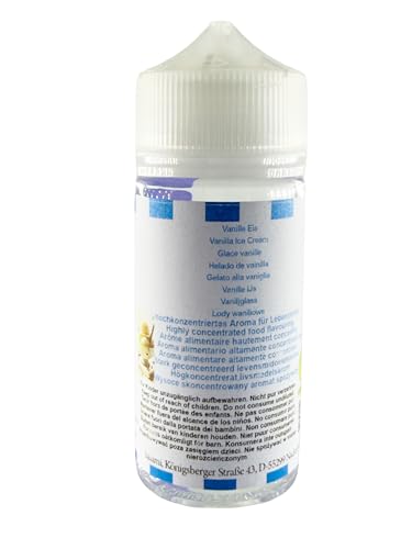 Glace vanille arôme concentré Sasami 100 ml e-liquide diy liquide vegan
