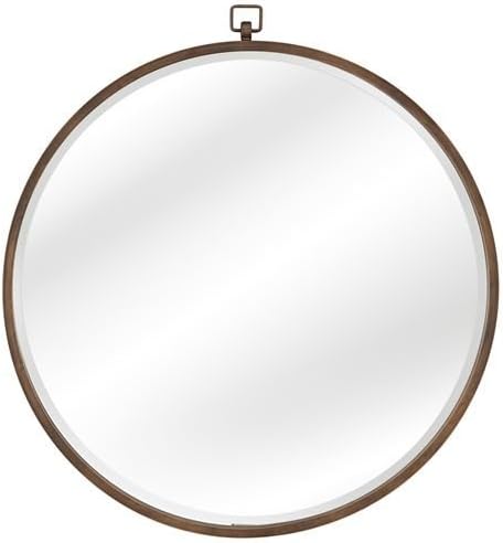 Bassett Mirror CompanyM3667BEC Quinn Wall Mirror, Antique Bronze, 36" L x 36" H