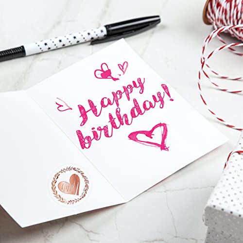 500 Pcs Clear Bronzing Heart Stickers,1.3”Envelope Seal Stickers ,Round Sealing Wedding Stickers For Invitations/Greeting Cards/Party Favors/Self-Adhesive/Gifts Pack Crafting（Rosegold） #TOP6