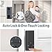 eLinkSmart Smart Door Lock with Camera Deadbolt with Video Doorbell PIR Motion Detection Front Door Lock with Fingerprint Keypad Code Long-Lasting Battery Built-in Wi-Fi No hub Required No Drilling