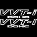 2 Piece VVT-I DOHC Vinyl Sticker Decal JDM Stickers 2JZ Supra Corrolla WHITE