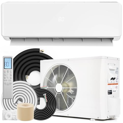Image of YITAHOME 20 SEER2 18000BTU Mini Split AC /Heating System 208-230V, Pre-charged Inverter AC Cool & Heat Up to 1250 Sq. Ft, Pure Design, Compatible with 3 Level Eco Mode, Complete Installation Kit, White