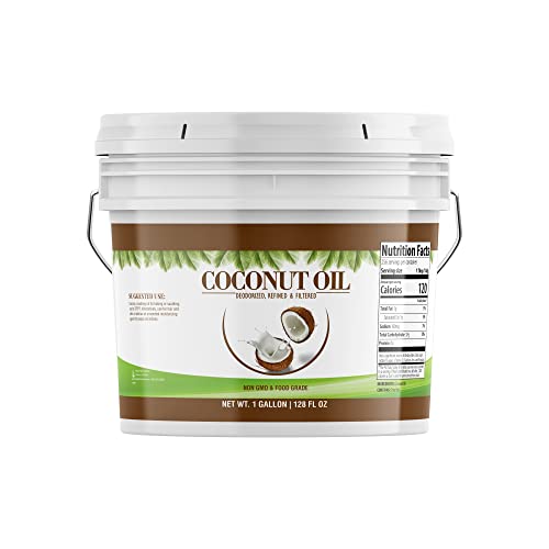 Pure Original Ingredients Coconut Oil (1 Gallon) Always Pure, Refined & Filtered, Deodorized, No Coconut Flavor or Scent