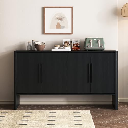 Amazon.com - ZSQ 4-Door Large Retro Sideboard Cabinet with