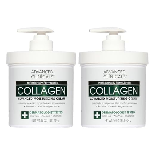 Advanced Clinicals Collagen Lotion Dry Skin Rescue Face & Body Moisturizing Skin Care Cream For Lifting, Firming, Tightening Skin. Anti Aging Skincare Moisturizer Helps Hydrate Skin, 16 Ounce, 2-Pack