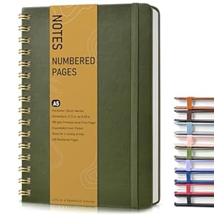 Lined Spiral Journal Notebook, A5 H...