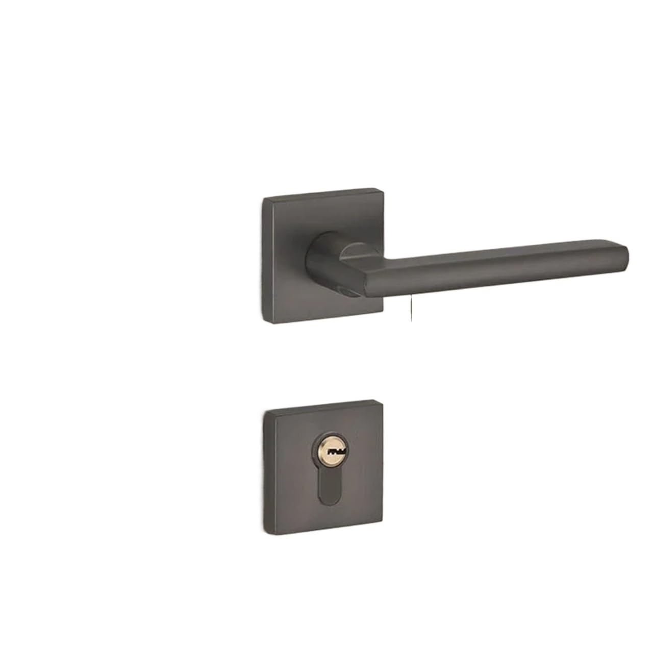 Sxolcoufoh Grey-D Magnetic Silent Indoor Black Split Handle Lock 1Pcs(Grey-D)