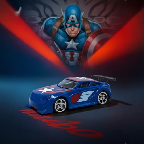 Image of Marvel Go Collection | Battle SUV | Captain America | 1:64 Diecast Toy Car | Ages 3 and Up | Collect Them All