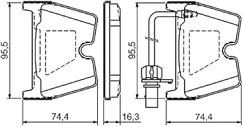 Bosch BP1152 Brake Pads - Front Axle - ECE-R90 Certified - 1 Set of 4 Pads