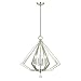 Livex Lighting 50666-35 Diamond 6 Light Chandelier, 25" x 25" x 26", Polished Nickel