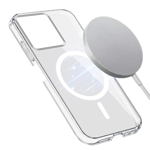 Image of Jkobi Lifetime Anti-Yellow MagSafe Compatible Clear Back Cover Case for Realme C53 (Sleek Hard Crystal | Shockproof and Camera Protection)