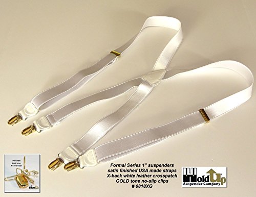 Image of Hold-Up Formal Series Men's X & Y-Back Suspenders with No-Slip Clips