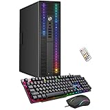 HP EliteDesk Desktop RGB Lights Computer AMD A-Series Processor 16 GB RAM, 1 TB SSD, Windows 10 Pro 64-bit, Wi-Fi, Gaming PC Keyboard &amp; Mouse (Renewed)