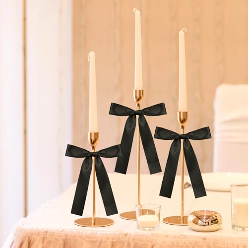Jingmore Black 24 Pack Bows for Champagne Glasses Candle Holder by Jingmore - Image 5