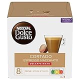 Las cápsulas son reciclables Nescafé Dolce Gusto Café Cortado Descafeinado, 16 cápsulas