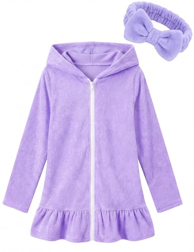Image of Girls Swimsuits 3 Piece Bikini Bathing Suit Sets Cover-up Swimwear with Drawstring UPF 50+ Sun Protection