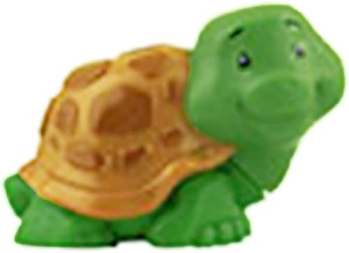 Pieza de repuesto para el juego Fisher-Price Little People Safari Animal Friends, GFL22 Figura de tortuga verde y marrón de repuesto
