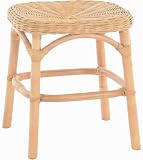 Korb Outlet Hocker aus natürlichem Rattan/Rattanhocker Rund/Beistell Hocker/Schemel (Honig   quadratisch)