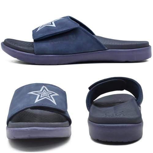 Image of KuaiLu Mens Slide Sandals Orthotic Arch Support Athletic Sport Sandals For Men Adjustable Comfort Slippers With Soft Cushioning For Outdoor