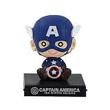 Abelestore Super Hero Action Figure Limited Edition Bobblehead with Mobile Holder for Car Dashboard, Office Desk & Study Table Captain America Winter Soldier