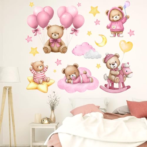 Vinilos decorativos Mfault Pink Baby Bear 35x12 pulg miniatura 6