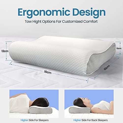 Orthotex Memory Foam Pillow | Cervical Deep Sleep Orthopedic Pillow For Neck and Shoulder Pain | Ergonomic Soft Washable Neck Pillow For Back,Front and Side Sleeper Pillow