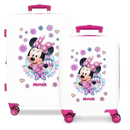 Disney Girl's Suitcase Set, White, One Size