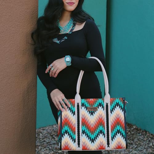 Image of Montana West Wrangler Tote Bag for Women Western Structured Shoulder Bag with Laptop Compartment