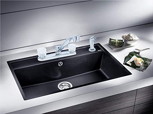 Wmf-8238Zm-Cp - Hybrid Metal Deck Kitchen Sink Faucet Acrylic Double Handle Washerless Cartridge With Side Spray (Chrome Finish) #TOP5