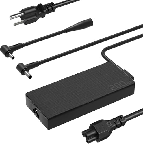 Image of 200W Laptop Charger Compatible with AsusTUF Gaming A15 FA506IH FA5061U A14 FA401WV FA401UV FA401UU,ROG Zephyrus G15 GA503 GA503RMG14 GA4011U GA401IV GA4011I GA401IH ADP-200JB D AC Adapter
