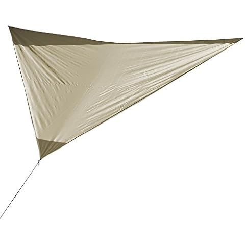 CampAir Sun Canopy Triangular Sun Shade Awning, 360 x 360 x 360cm, Grey Cover
