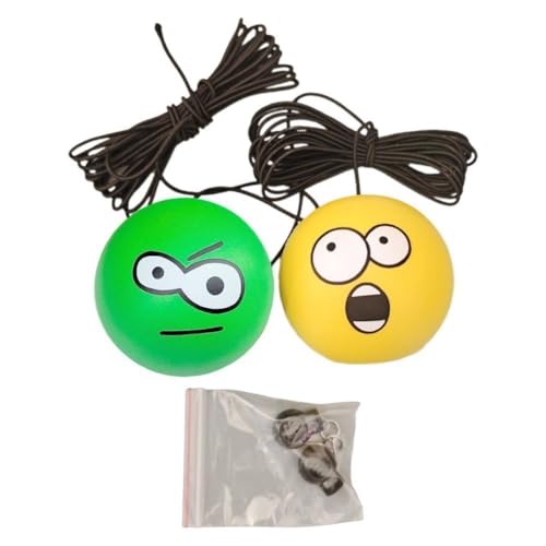 Garagen Tennisball Parkhilfe, 2PCS Garage Tennis Ball Parkhilfe, niedliche und lustige große Augen helfen mit Seil, Parkhilfe große Augen mit Seil und Ball stoppen süßes Autozubehör für Anfänger