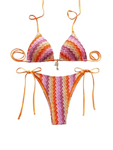 GORGLITTER Damen Bikini-Set Zweiteilige Badeanzug Triangle Bikini...