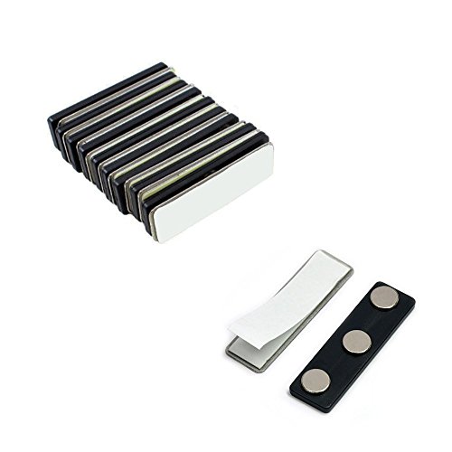 Bulk Name Tag Magnet Holders | Packs of 10, 25, 50 and 100 | Adhesive Backing | Magnetic Name Badge Fasteners | Sets of Name Tag Magnets | Name Badge Backing | 904 Custom (25)