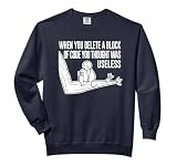 Funny Meme When You Delete A Block Of Code Illustration Comfort Colors Adult Sweatshirt