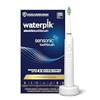Waterpik Sensonic Sonic Electric Toothbrush, Rechargeable Toothbrush for Adults with 3 Modes, Travel Case, USB Charger, White STW-03W020, Packaging May Vary
