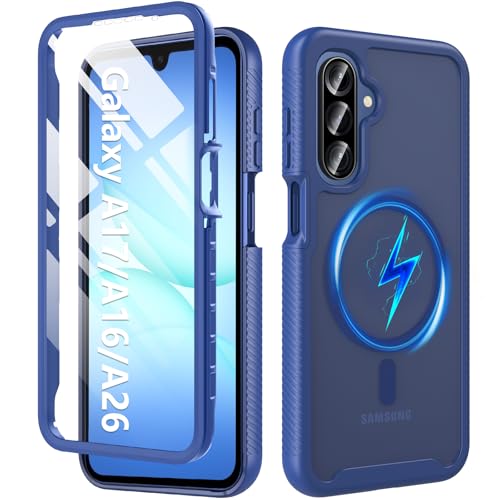 OWKEY Coque Magnétique pour Samsung Galaxy A17 5G avec Protecteur D'écran avec Magsafe, Protection 360°, Norme Militaire Anti-Choc Rayures, Fin Mat...