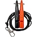 Hund und günstig Kaufen-ACME Hundepfeife No. 210,5 mit Pfeifenband | Im Doppelpack | 2 Pfeifen inklusive 2 Bänder | Ideal für den Rückruf - Laut und weitreichend (Black + DG Orange)