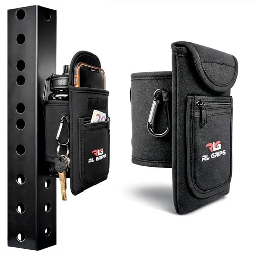 RL Grips - Housse Magnétique pour Bouteille d’Eau – Étui avec Aimants pour Bouteille, Smartphone, Clés et Accessoires – Porte-Téléphone Gym – Pochette Magnétique Salle de Sport – Idéal pour la Salle
