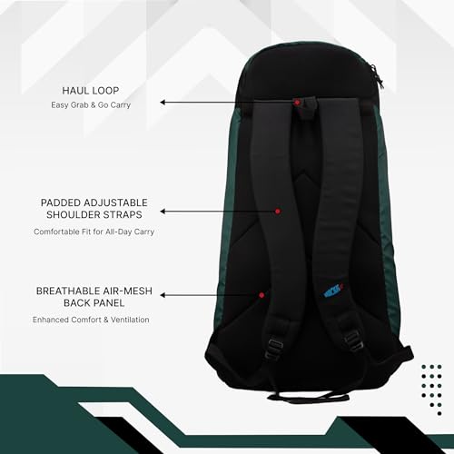 Image of WHACKK Pollock 90L Cricket Bag Green|Large Kit Bag with Dual Bat Pockets, Shoe Pocket, Helmet & Gloves Section, Multiple Storage Compartments