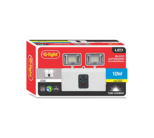 BLOCO AUTONOMO LED P/ILUMINACAO DE EMERGENCIA 10W - 1200lm 6500K AUTOVOLT unidade