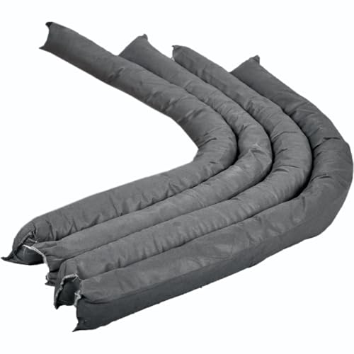 Eco Universal Spill Absorbent Socks - 14L Absorption Capacity - For cleanup of Oil, Coolants, Mild Acids - Eco-Conscious, 85% Recycled - Indoor/Outdoor Use - Made in the UK (4-Pack)