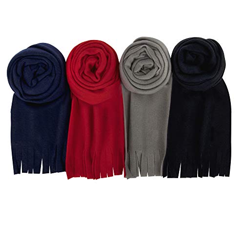 100 Scarves â€“ Wholesale Bulk Winter Scarves for Women, Men, Weddings, Charity â€“ Bulk Fashion Scarves with Fringe (Assorted Colors Pack)